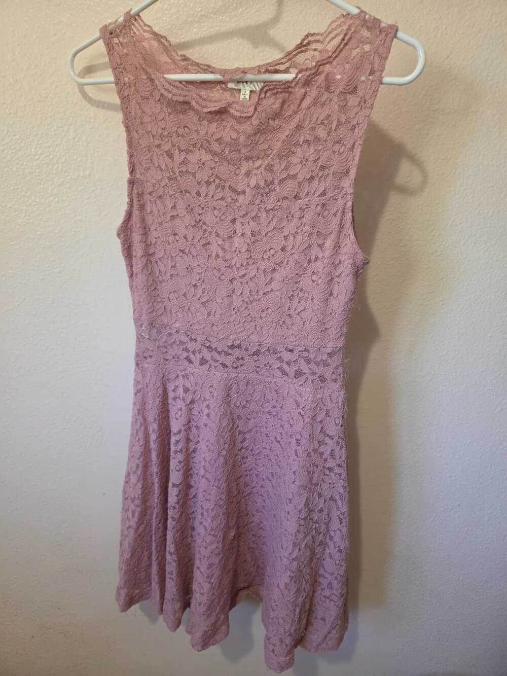 Love J Dusty Pink Lace Dress